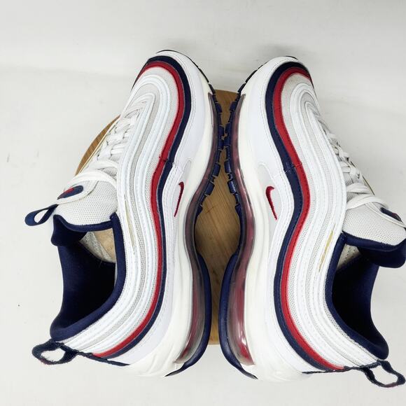 Nike Air Max 97‎ Shoes Womens 7.5 Red Crush White Blue Athletic Lace Up Sneaker - Picture 12 of 15